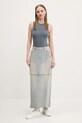 Джинсовая юбка adidas Originals DENIM ZIP SKIRT голубой JX9215