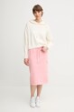United Colors of Benetton fustă din bumbac 39BLD000E roz SS25