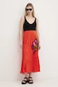 Desigual spódnica FOLLET 25SWFW06 pomarańczowy SS25