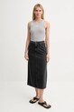 American Vintage spódnica jeansowa YOP13DE25 szary SS25