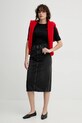 Levi's fusta jeans HR BACK SLIT SKIRT 001VH gri SS25