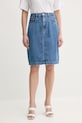 BOSS fustă din denim uni albastru 50538596