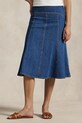 Хлопковая джинсовая юбка Polo Ralph Lauren 211964731 голубой SS25