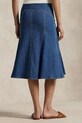 Одежда Хлопковая джинсовая юбка Polo Ralph Lauren 211964731 голубой