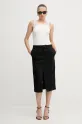 Спідниця з домішкою льону Calvin Klein Jeans J20J225327 чорний SS25