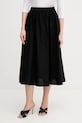 Barbour fustă din amestec de in Elsie casual negru LSK0122BK11