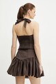 Îmbrăcăminte Bardot fustă din in AMORETTE 59864SB2 maro