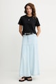 Rifľová sukňa MUNTHE TUXYA 251121425110 modrá SS25