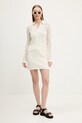 Abercrombie & Fitch fusta din bumbac KI143.5075.178 bej SS25