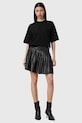 AllSaints fusta de piele VENA uni negru W029RC