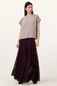 Φούστα AllSaints EVA casual μπορντό W061RC