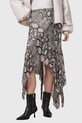 Спідниця з домішкою шовку AllSaints CASSIE W013RC барвистий SS25