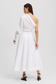 Pamučna suknja Karl Lagerfeld A2W12005 bijela SS25