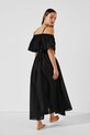Karl Lagerfeld fustă din bumbac A2W46043 negru SS25