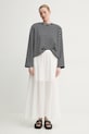 Ľanová sukňa ISABELLE BLANCHE IS25SS.G093.T019 biela SS25