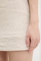 Lněná sukně Abercrombie & Fitch béžová KI143.5048.182