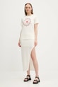 Bavlněná sukně Abercrombie & Fitch KI143.5055.178 béžová SS25