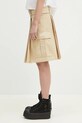 Kenzo spódnica bawełniana FF52JU2989DL.11 beżowy SS25