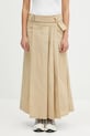 Pamučna suknja Kenzo ravni bež FF52JU3039DL.11