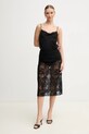 Ermanno Scervino fustă D464O612IBQ negru SS25