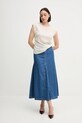 Βαμβακερή τζιν φούστα Pedro del Hierro 7599294 μπλε SS25