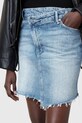 Odzież AllSaints spódnica jeansowa AKI CROSSOVER W006RC niebieski