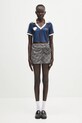 Μάλλινη φούστα AMBUSH Check Rose Skirt 12115390 γκρί