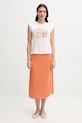 Sisley fustă 42BZL002R portocaliu SS25