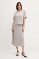 Sisley fustă 42BZL002R bej SS25