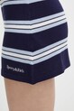 Sporty & Rich spódnica z jedwabiem Serif Logo Silk Pique Aline granatowy SK016621300BL121