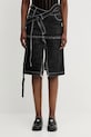 Ottolinger denim skirt Signature Wrap with elastane black 117.301217.01