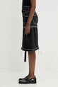 Ottolinger denim skirt Signature Wrap 117.301217.01 black SS25