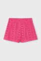 Fete Mayoral pantaloni scurți din bumbac pentru copii 3285.6J.Mini.PPYA roz