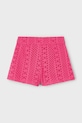 Fete Mayoral pantaloni scurți din bumbac pentru copii 3285.6J.Mini.PPYA roz
