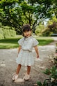 Dievčenská sukňa Donsje Lindie Skirt Roses látka biela 4096801