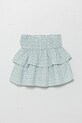 United Colors of Benetton spódnica lniana dziecięca rozkloszowany niebieski 4Q1NC0023.G.Seasonal