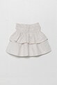 United Colors of Benetton fustă de in pentru copii 4Q1NC0023.G.Seasonal bej SS25