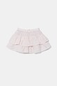 United Colors of Benetton fustă de in pentru copii flori roz 4Q1NG0010.P.Seasonal