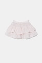 United Colors of Benetton fustă de in pentru copii flori roz 4Q1NG0010.P.Seasonal