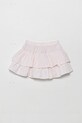 United Colors of Benetton fustă de in pentru copii 4Q1NG0010.P.Seasonal roz SS25