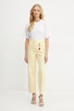 Elisabetta Franchi jeans PJ87D51E2 galben SS25