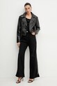 Pinko jeansy bawełniane 104928.A2HF czarny SS25