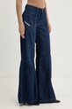 Džíny s příměsí lnu Diesel D-AKII L.32 TROUSERS námořnická modř A12808.068RA