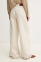 Odzież Pepe Jeans jeansy z domieszką lnu WIDE LEG JEANS UHW JAIMY PL204740TC9 beżowy