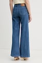 Odzież United Colors of Benetton jeansy wide leg damskie 4TUT574X5 niebieski