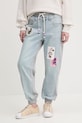 Desigual pantaloni de trening MINNIE tricotaj albastru 25SWDD72