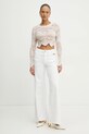 Fracomina jeansy FP25SV3015W77001 biały SS25