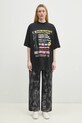 GANNI jeansy bawełniane Heavy Denim Izey J1595 czarny