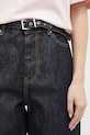 Τζιν παντελόνι GANNI Rinse Denim Izey Belt σκούρο μπλε J1624