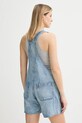Odzież Levi's ogrodniczki jeansowe UTILITY SHORTALL 001UY niebieski